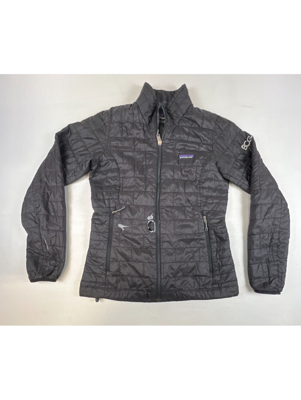 Patagonia Women's Black Micro Puff Quilted PrimaLoft Jacket Size XS Worn Wear